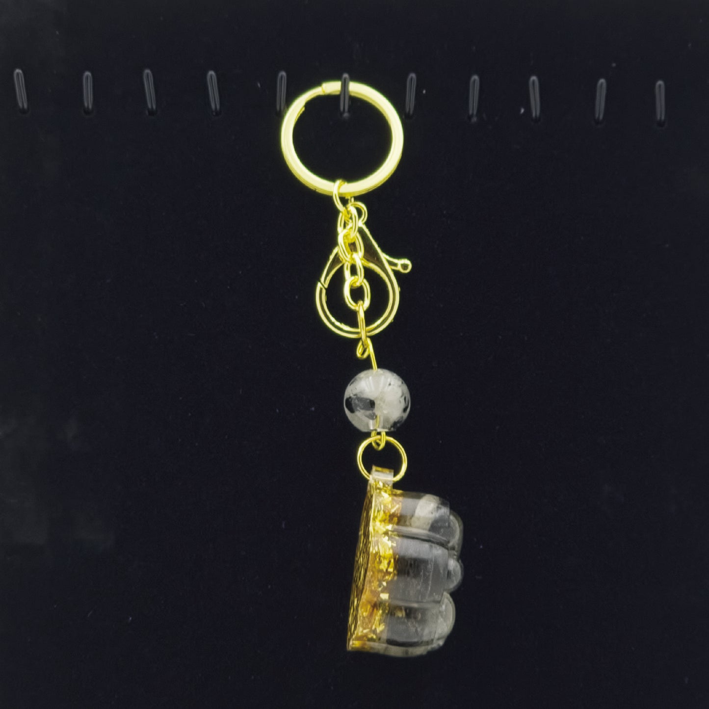 Black Rutilated Quartz Cat's Claw Key-chain @ Love Paradise Series