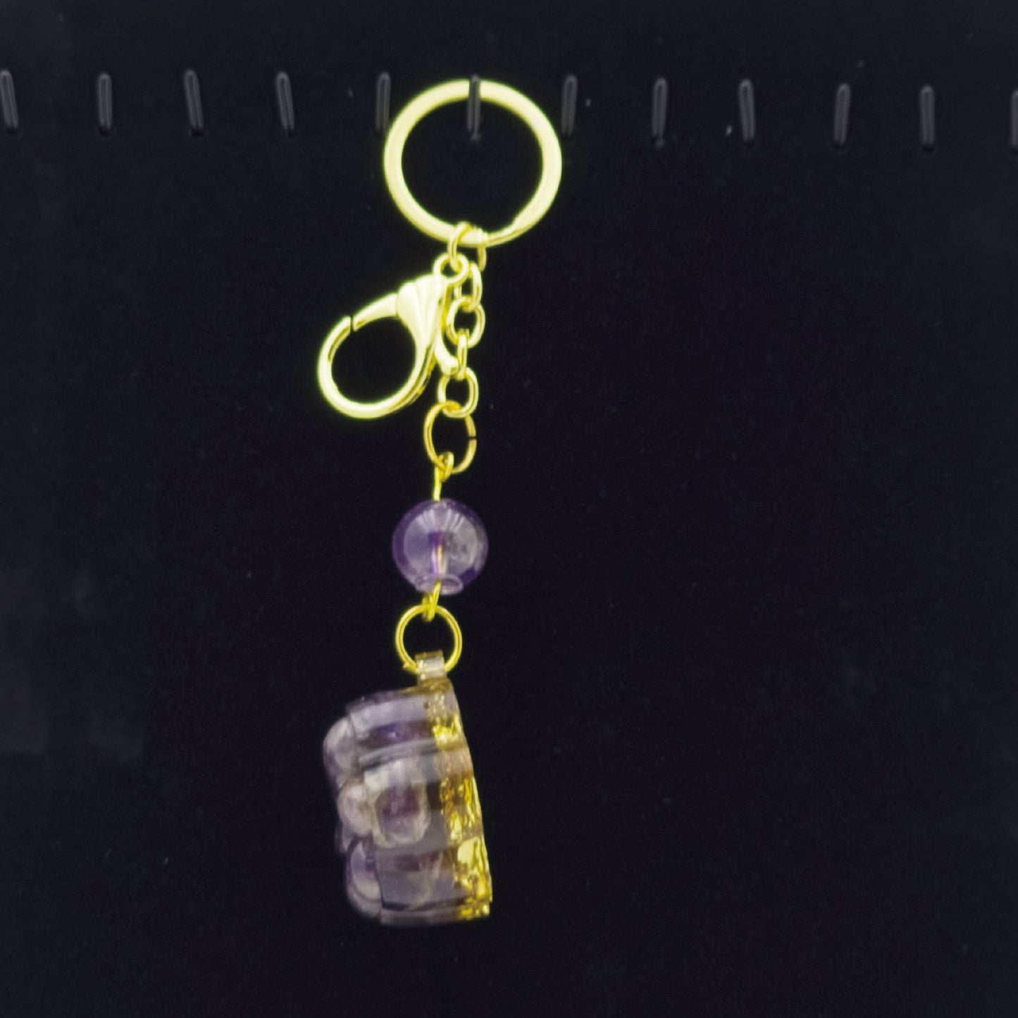 Amethyst Lucky Crystal Cat's Claw Key-chain @ Love Paradise Series