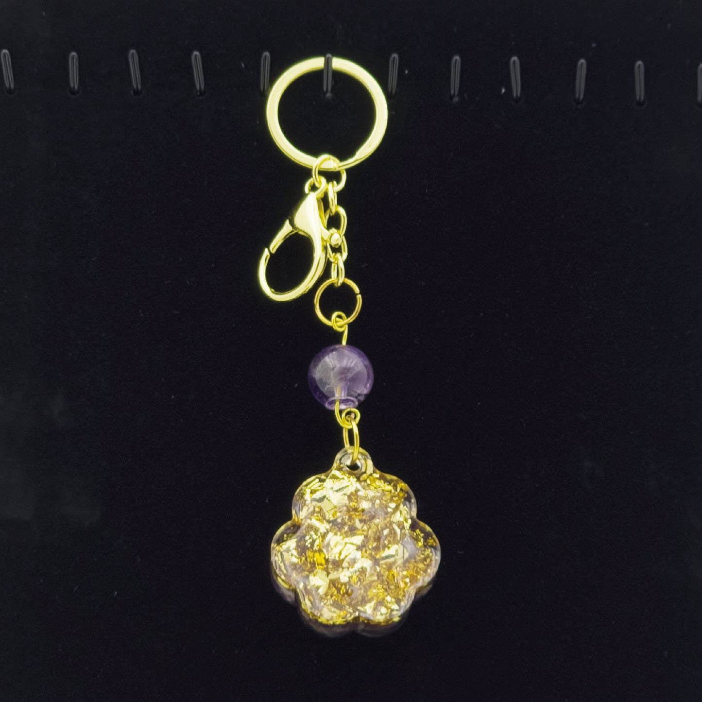 Amethyst Lucky Crystal Cat's Claw Key-chain @ Love Paradise Series