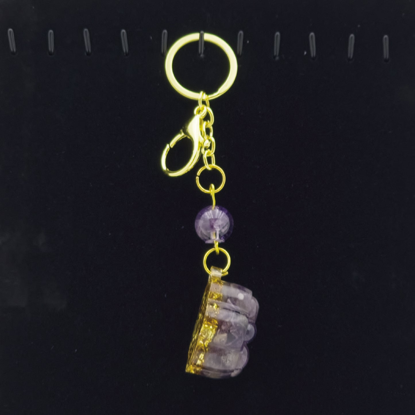 Amethyst Lucky Crystal Cat's Claw Key-chain @ Love Paradise Series