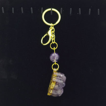 Amethyst Lucky Crystal Cat's Claw Key-chain @ Love Paradise Series