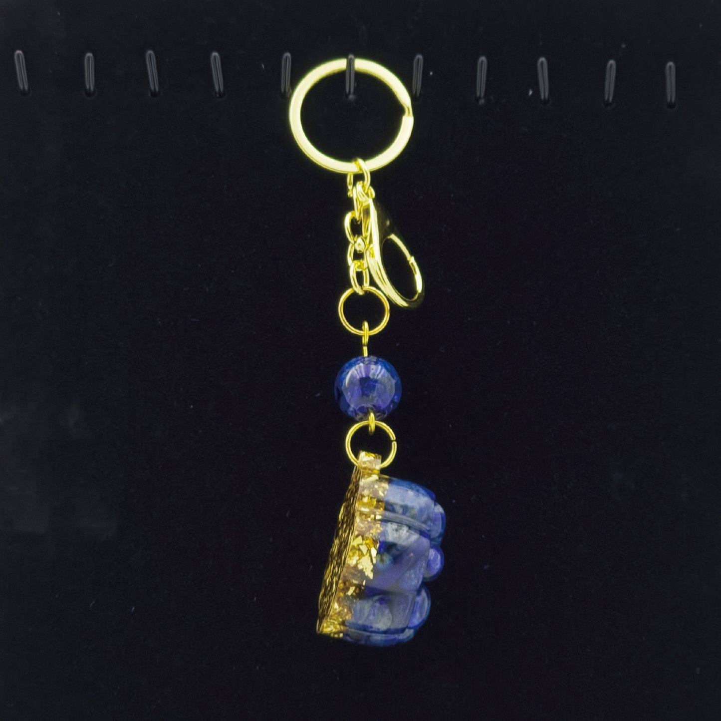Lapis Lazuli Lucky Crystal Cat's Claw Key-chain @ Love Paradise Series