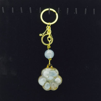 Aquamarine Lucky Crystal Cat's Claw Key-chain @ Love Paradise Series