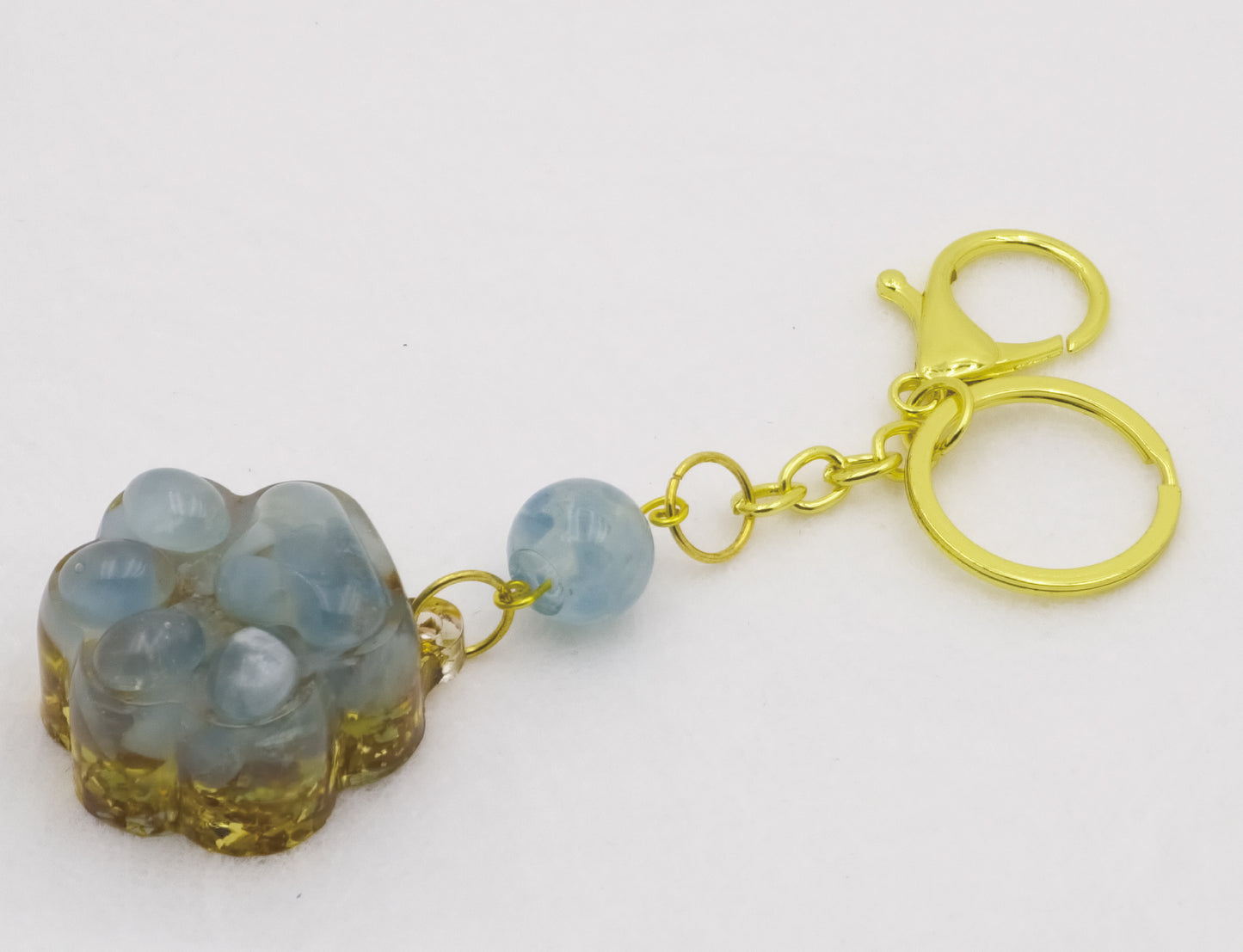 Aquamarine Lucky Crystal Cat's Claw Key-chain @ Love Paradise Series