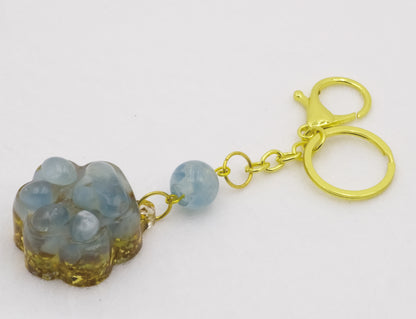 Aquamarine Lucky Crystal Cat's Claw Key-chain @ Love Paradise Series