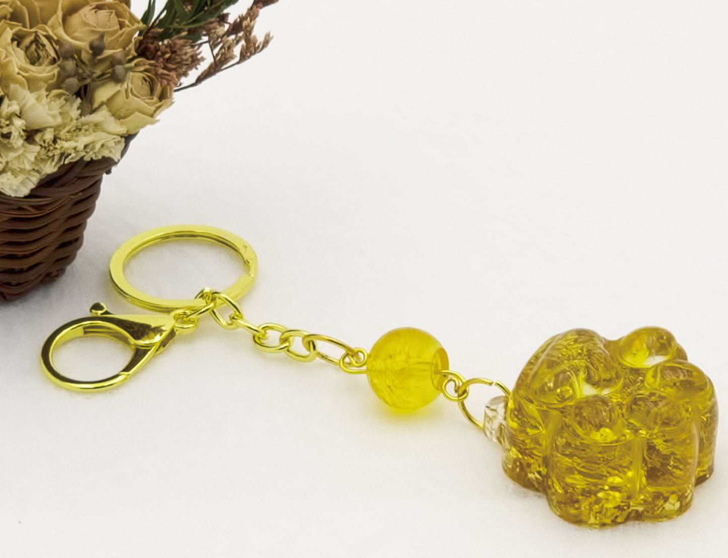 Citrine Lucky Crystal Cat's Claw Key-chain @ Love Paradise Series