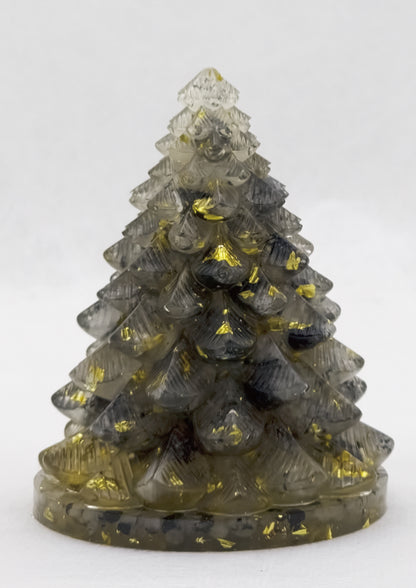 Black Rutilated Quartz Christmas Crystal Tree @ First Love Series