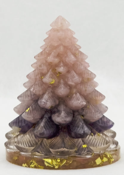 Rose quartz Amethyst Christmas Crystal Tree @ First Love Series