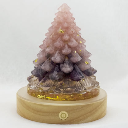 Rose quartz Amethyst Christmas Crystal Tree @ First Love Series
