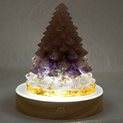 Rose quartz Amethyst Christmas Crystal Tree @ First Love Series