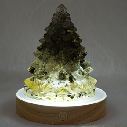 Black Rutilated Quartz Christmas Crystal Tree @ First Love Series