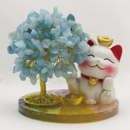Aquamarine Lucky Love Crystal Tree @ Lucky Love Series