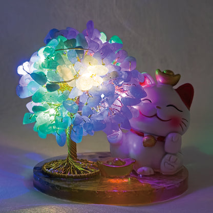 Aquamarine Lucky Love Crystal Tree @ Lucky Love Series