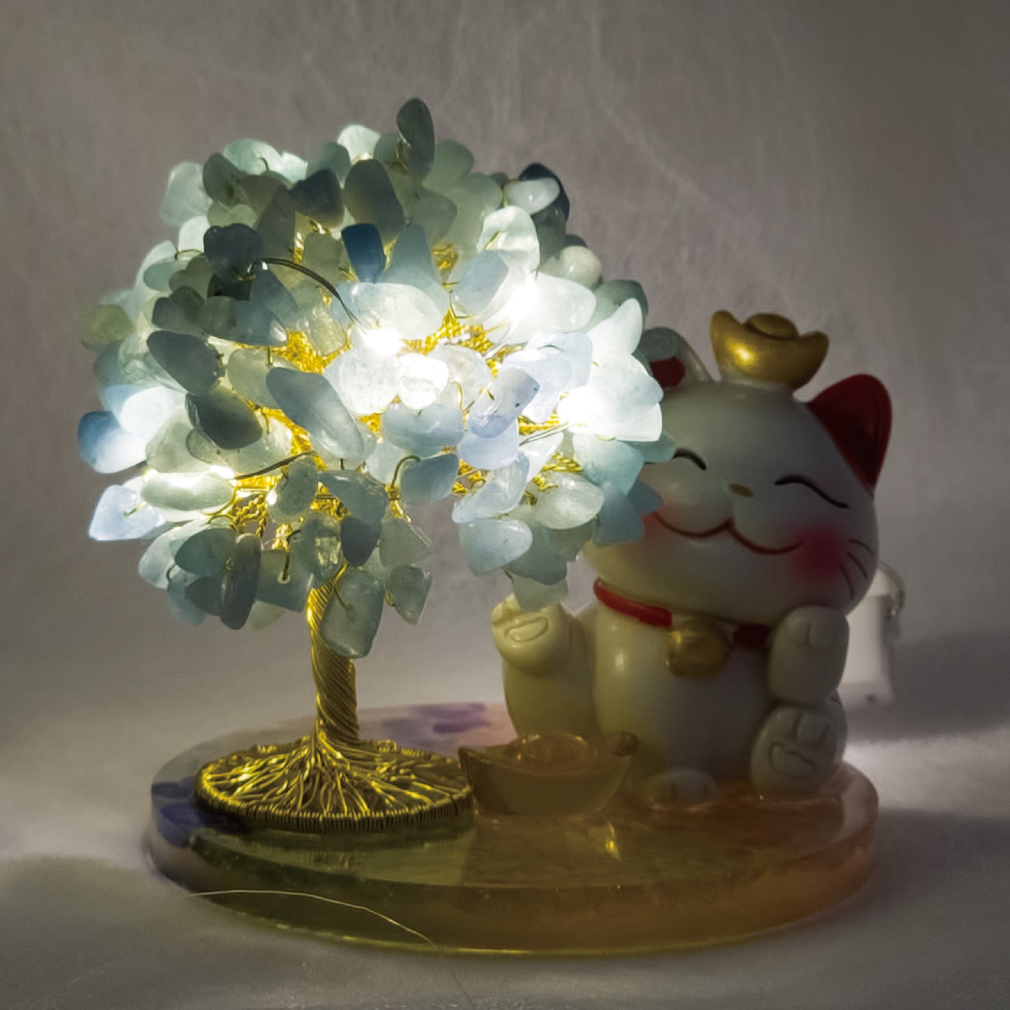 Aquamarine Lucky Love Crystal Tree @ Lucky Love Series