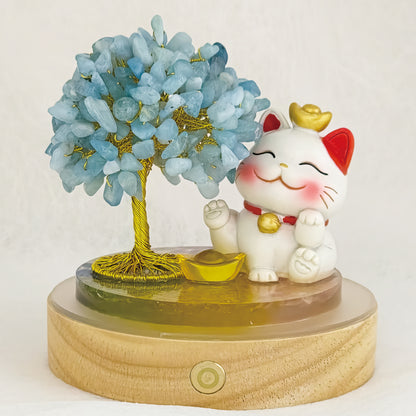 Aquamarine Lucky Love Crystal Tree @ Lucky Love Series