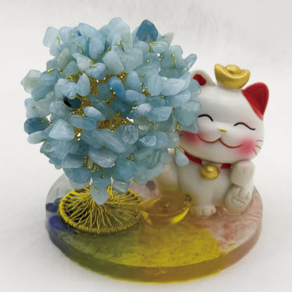 Aquamarine Lucky Love Crystal Tree @ Lucky Love Series